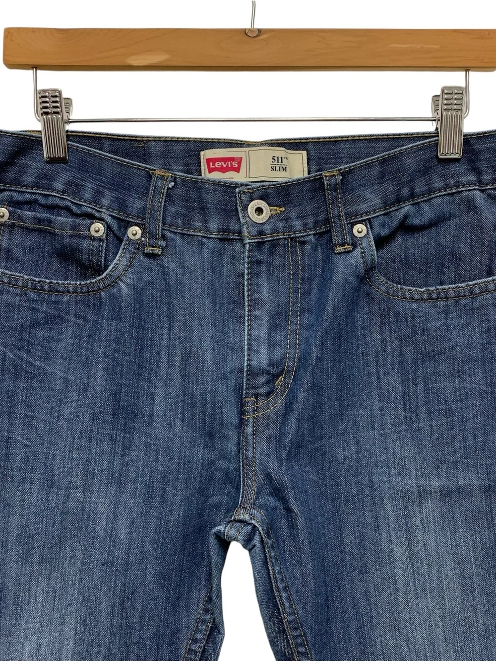 Levis 511 Slim Jeans Mens 29x29 Boys 18 Regular Blue Zip Fly